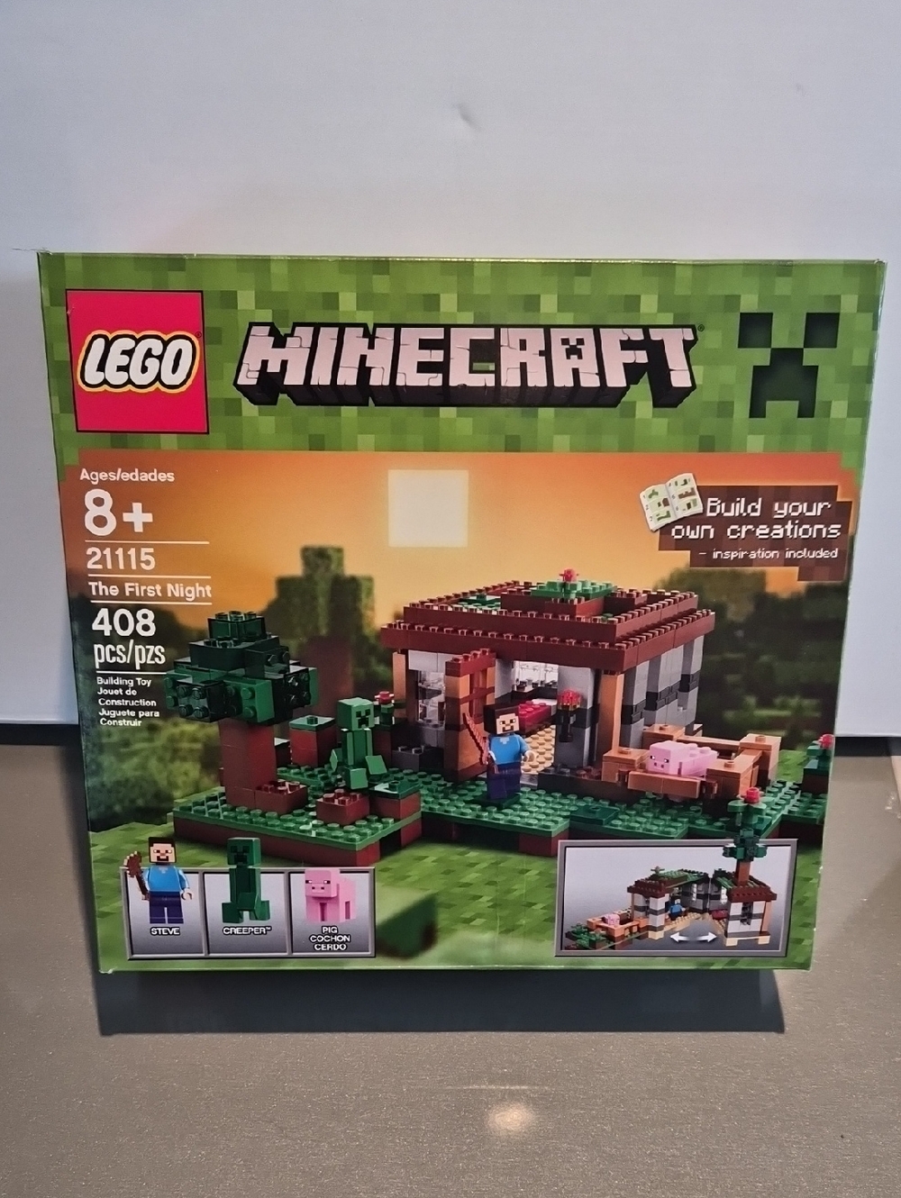 Lego Minecraft The First Night Set - Green, Brown, Pink, Blue